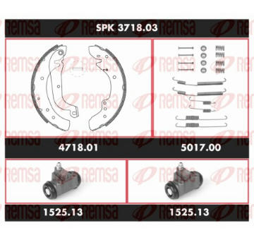 Souprava brzd, bubnová brzda REMSA SPK 3718.03
