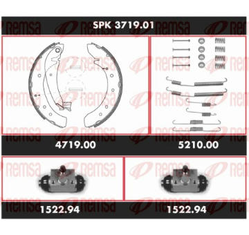 Souprava brzd, bubnova brzda REMSA SPK 3719.01