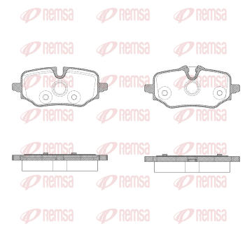Sada brzdových destiček, kotoučová brzda REMSA X2013.00