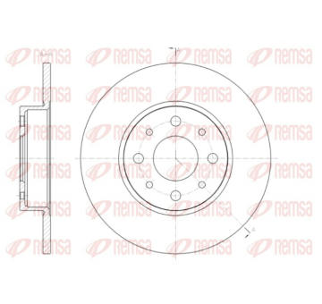 Brzdový kotouč REMSA 61390.00