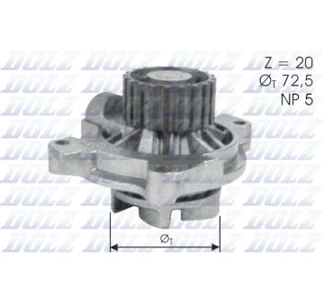 Vodní čerpadlo, chlazení motoru DOLZ A180
