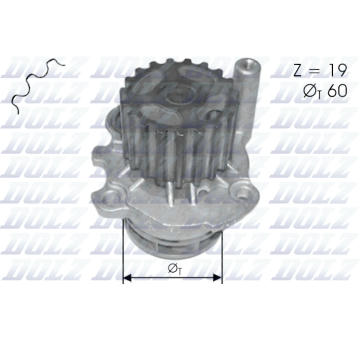 Vodné čerpadlo, chladenie motora DOLZ A196