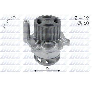 Vodní čerpadlo, chlazení motoru DOLZ A197