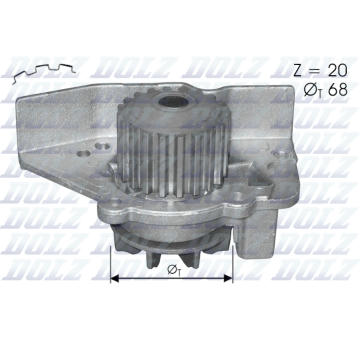 Vodní čerpadlo, chlazení motoru DOLZ C118