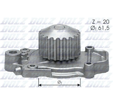 Vodní čerpadlo, chlazení motoru DOLZ H118