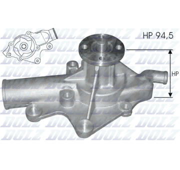 Vodní čerpadlo, chlazení motoru DOLZ J203