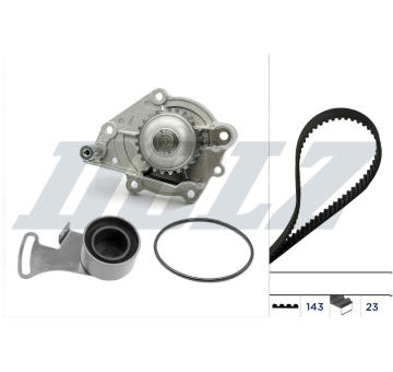 Vodní pumpa + sada ozubeného řemene DOLZ KD343