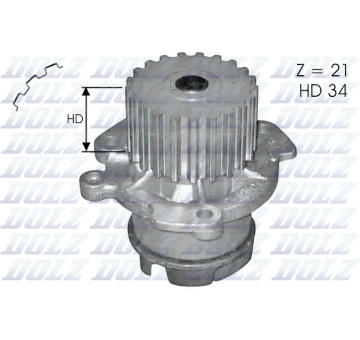 Vodní čerpadlo, chlazení motoru DOLZ L124