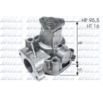 Vodní čerpadlo, chlazení motoru DOLZ L155