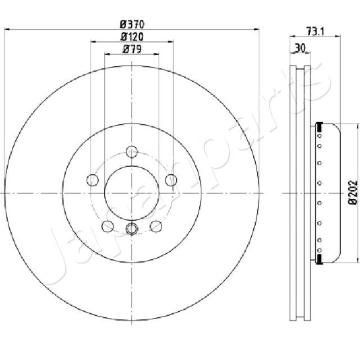 Brzdový kotúč JAPANPARTS DI-0116