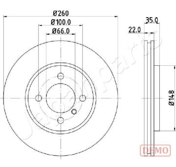 Brzdový kotúč JAPANPARTS DI-0158C