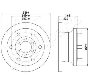 Brzdový kotúč JAPANPARTS DI-0256