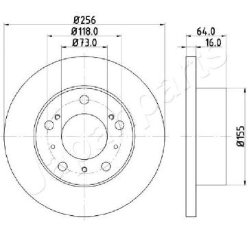 Brzdový kotúč JAPANPARTS DI-0267C