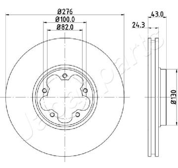 Brzdový kotúč JAPANPARTS DI-0356
