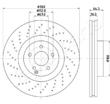 Brzdový kotúč JAPANPARTS DI-0527