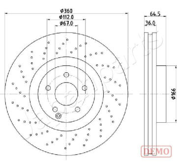 Brzdový kotúč JAPANPARTS DI-0527C