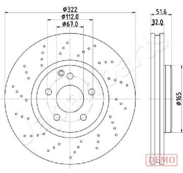 Brzdový kotúč JAPANPARTS DI-0528C
