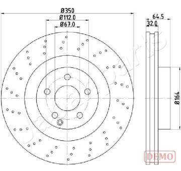Brzdový kotúč JAPANPARTS DI-0543C