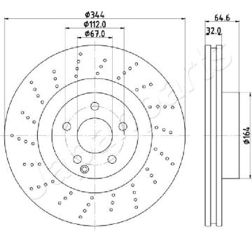 Brzdový kotúč JAPANPARTS DI-0558