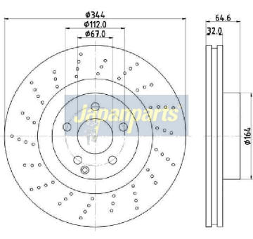 Brzdový kotúč JAPANPARTS DI-0558C