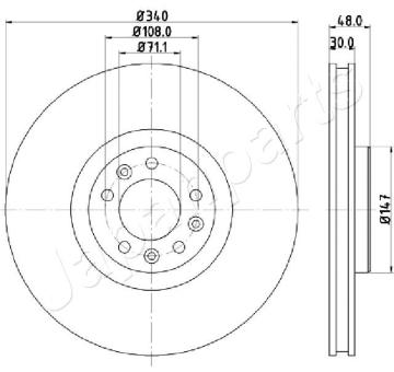 Brzdový kotúč JAPANPARTS DI-0611