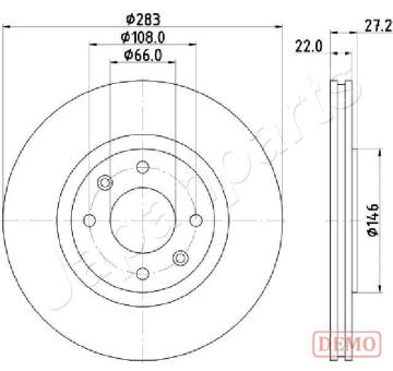 Brzdový kotúč JAPANPARTS DI-0626C