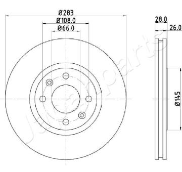Brzdový kotúč JAPANPARTS DI-0627