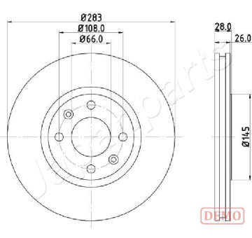 Brzdový kotúč JAPANPARTS DI-0627C
