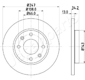 Brzdový kotúč JAPANPARTS DI-0630