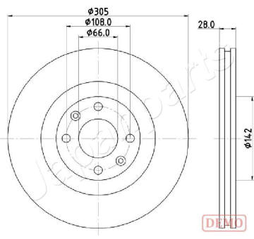Brzdový kotúč JAPANPARTS DI-0631C