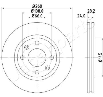 Brzdový kotúč JAPANPARTS DI-0632