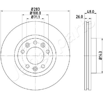 Brzdový kotúč JAPANPARTS DI-0634