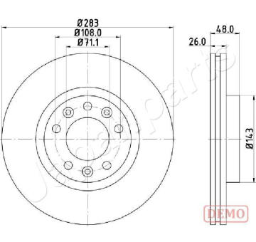 Brzdový kotúč JAPANPARTS DI-0634C
