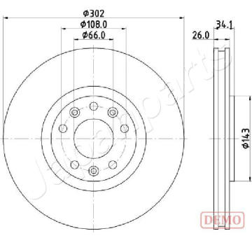 Brzdový kotúč JAPANPARTS DI-0635C
