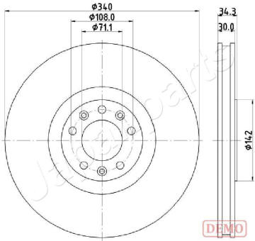 Brzdový kotúč JAPANPARTS DI-0636C