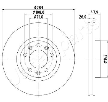 Brzdový kotúč JAPANPARTS DI-0637