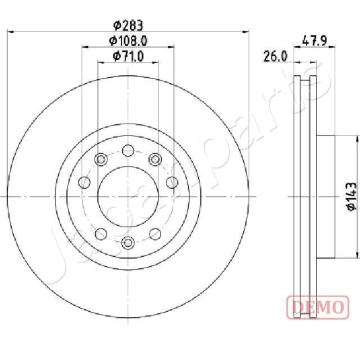 Brzdový kotúč JAPANPARTS DI-0637C