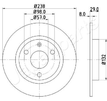 Brzdový kotúč JAPANPARTS DI-0639C