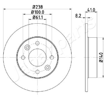 Brzdový kotúč JAPANPARTS DI-0700