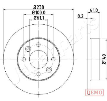 Brzdový kotúč JAPANPARTS DI-0700C