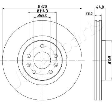 Brzdový kotúč JAPANPARTS DI-0702