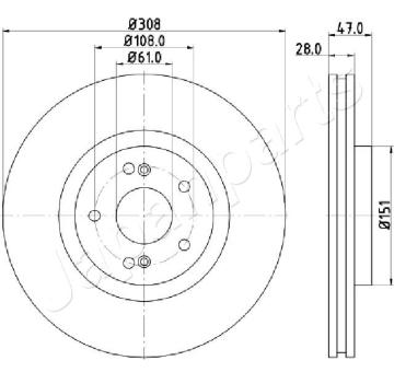 Brzdový kotúč JAPANPARTS DI-0703