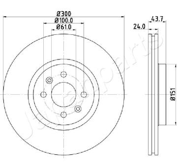 Brzdový kotúč JAPANPARTS DI-0705