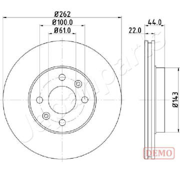 Brzdový kotúč JAPANPARTS DI-0709C