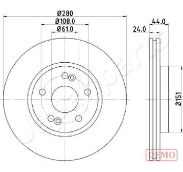 Brzdový kotúč JAPANPARTS DI-0710C