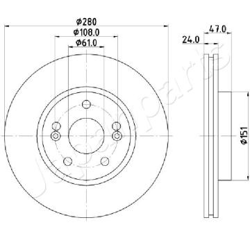 Brzdový kotúč JAPANPARTS DI-0711
