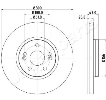 Brzdový kotúč JAPANPARTS DI-0712