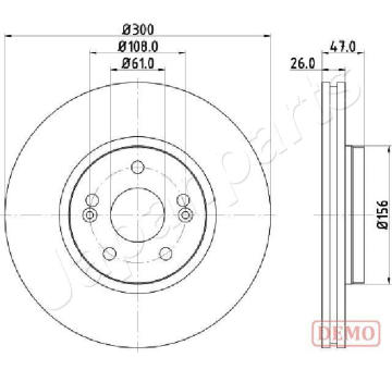 Brzdový kotúč JAPANPARTS DI-0712C