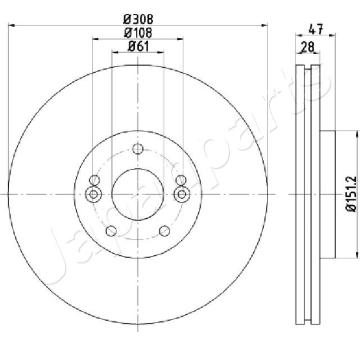 Brzdový kotúč JAPANPARTS DI-0713