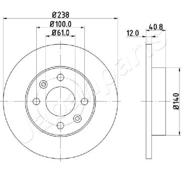 Brzdový kotúč JAPANPARTS DI-0714